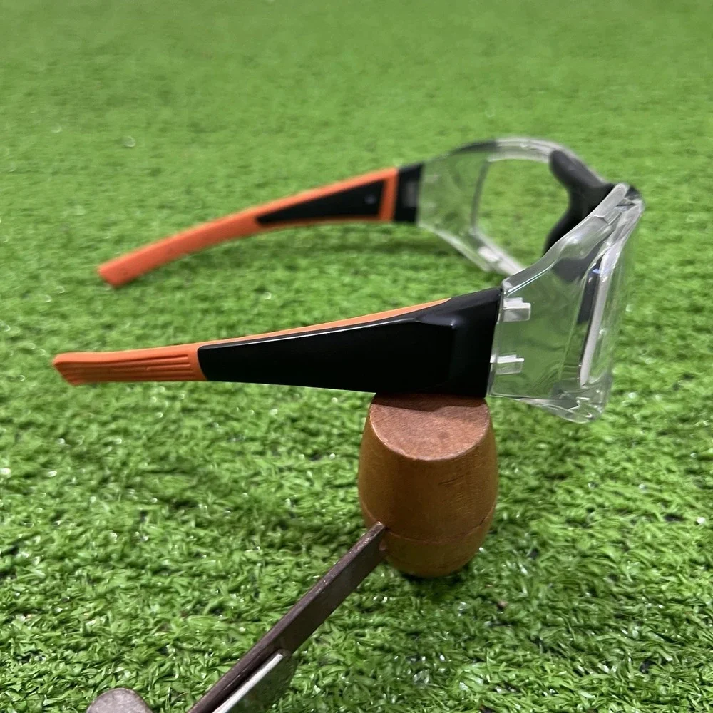 Hudson H5 Safety Glasses Clear Orange ANSI Z87.1+ impact Rating Electrician